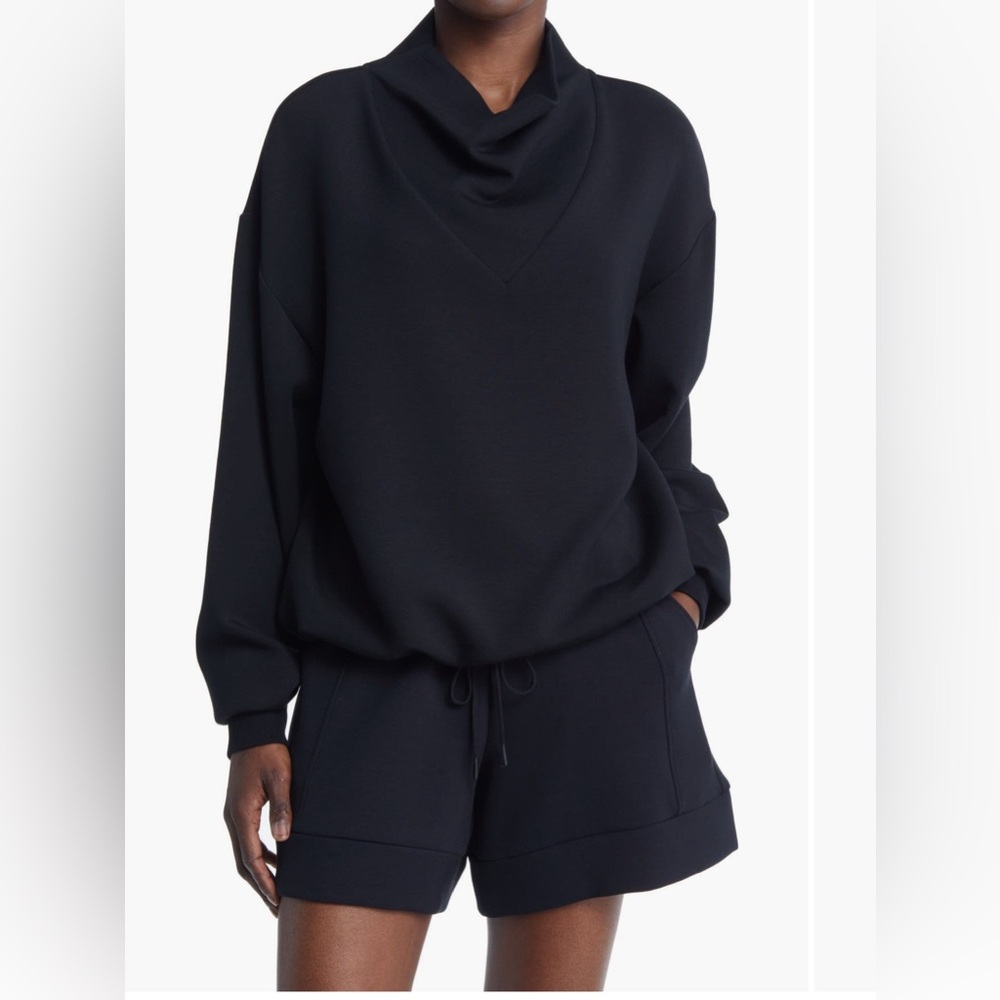 Varley Black Cowl Neck Sweater